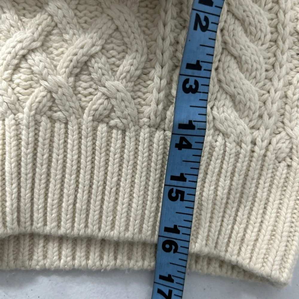 Gap Baby Boys Sweater 4T Ivory Cable Knit Mock Neck Fisherman‎ Preppy